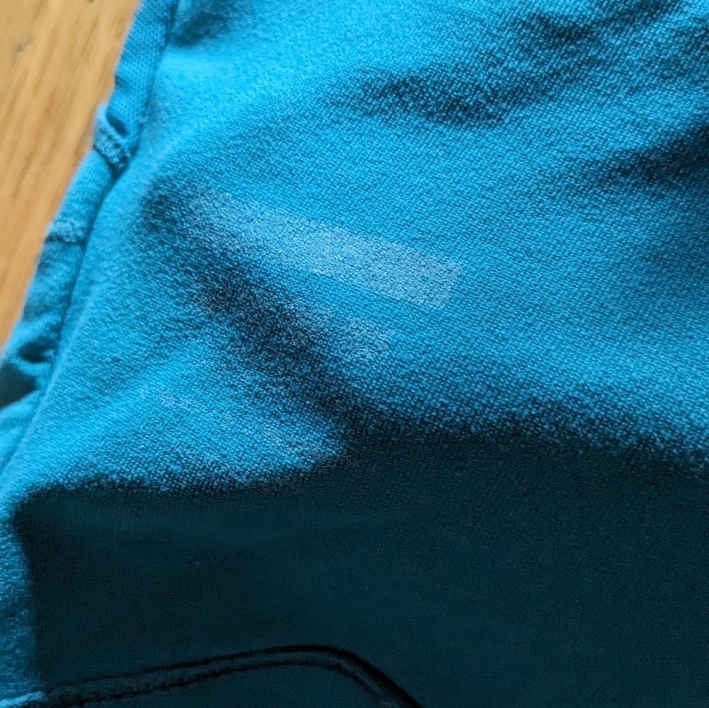 Small Teal Wrap Back Sport Tank Top Bra w/ Cup Inserts - Picture 5 of 5